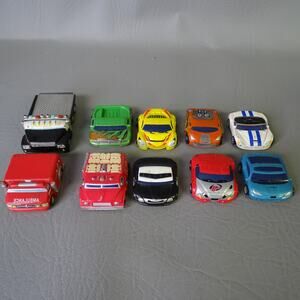 Lot of 10 Phat Boyz Cars Fire Ambulance Tow Truck Police